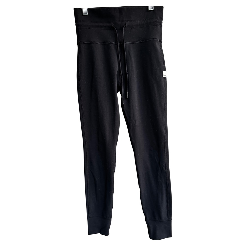 Vuori Daily Leggings Black High Rise Drawstring Cuffed Yoga Pants Small 24"